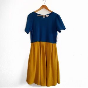 Lularoe Amelia color block dress size 2XL